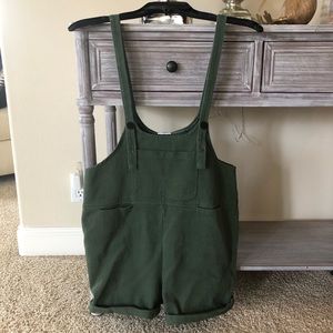 Green short overalls